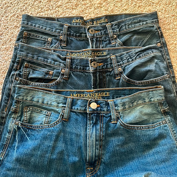 Lot of 3 AMERICAN🦅EAGLE JEANS👖All size 33 X 34. VERY GOOD condition! - Picture 4 of 6